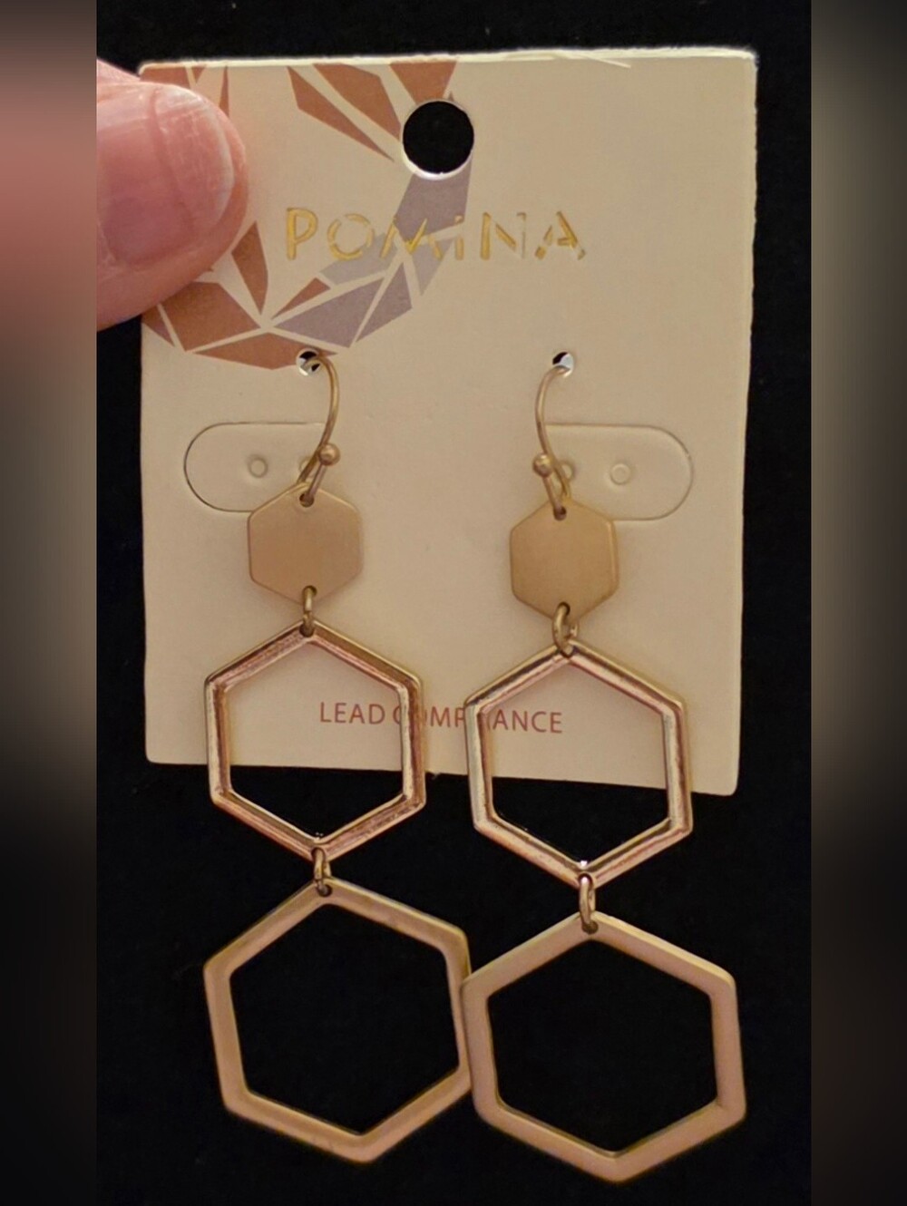 Pomina Hexagon Drop Earrings
